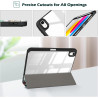 ProCase Coque pour iPad (A16) 11ème Génération 11" 2025 / iPad 10ème Génération 10,9" 2022 - avec Porte-Stylet, Arrière Transluc