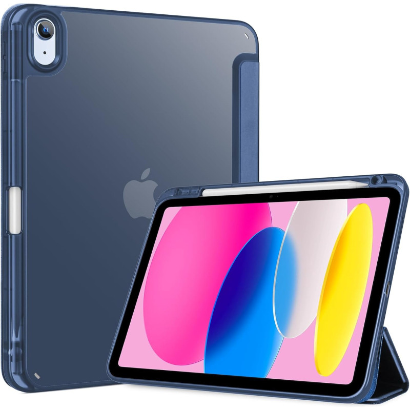 ProCase Coque pour iPad (A16) 11ème Génération 11" 2025 / iPad 10ème Génération 10,9" 2022 - avec Porte-Stylet, Arrière Transluc