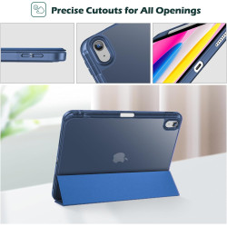 ProCase Coque pour iPad (A16) 11ème Génération 11" 2025 / iPad 10ème Génération 10,9" 2022 - avec Porte-Stylet, Arrière Transluc