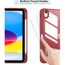 ProCase Coque pour iPad (A16) 11ème Génération 11" 2025 / iPad 10ème Génération 10,9" 2022 - avec Porte-Stylet, Arrière Transluc