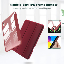 ProCase Coque pour iPad (A16) 11ème Génération 11" 2025 / iPad 10ème Génération 10,9" 2022 - avec Porte-Stylet, Arrière Transluc