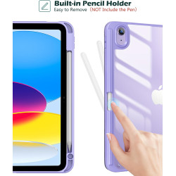 ProCase Coque pour iPad (A16) 11ème Génération 11" 2025 / iPad 10ème Génération 10,9" 2022 - avec Porte-Stylet, Arrière Transluc