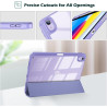 ProCase Coque pour iPad (A16) 11ème Génération 11" 2025 / iPad 10ème Génération 10,9" 2022 - avec Porte-Stylet, Arrière Transluc