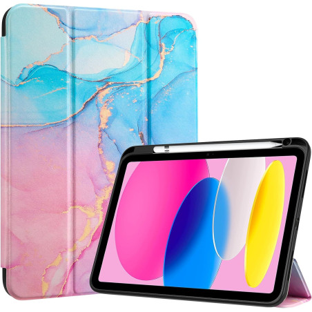 ProCase Coque pour iPad (A16) 11ème Génération 11" 2025 / iPad 10ème Génération 10,9" 2022 - avec Porte-Stylet, Arrière Transluc