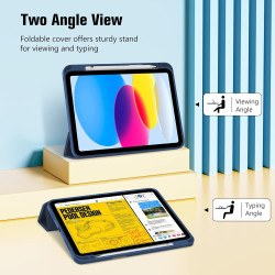ProCase Coque avec Porte-Stylet pour iPad(A16) 11 Pouces 2025, iPad 10ème Génération 2022, iPad 10.9" 2022, Nouvel Étui Amélioré
