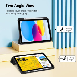 ProCase Coque avec Porte-Stylet pour iPad(A16) 11 Pouces 2025, iPad 10ème Génération 10.9" 2022, Nouvel Étui Amélioré, Housse de