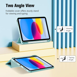 ProCase Coque pour iPad (A16) 11ème Génération 11" 2025 / iPad 10ème Génération 10,9" 2022 - avec Porte-Stylet, Arrière Souple e