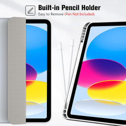 ProCase Coque pour iPad (A16) 11ème Génération 11" 2025 / iPad 10ème Génération 10,9" 2022 - avec Porte-Stylet, Arrière Souple e