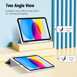ProCase Coque pour iPad (A16) 11ème Génération 11" 2025 / iPad 10ème Génération 10,9" 2022 - avec Porte-Stylet, Arrière Souple e