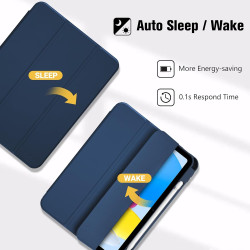 ProCase Coque pour iPad (A16) 11ème Génération 11" 2025 / iPad 10ème Génération 10,9" 2022 - avec Porte-Stylet, Arrière Souple e