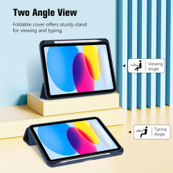 ProCase Coque pour iPad (A16) 11ème Génération 11" 2025 / iPad 10ème Génération 10,9" 2022 - avec Porte-Stylet, Arrière Souple e