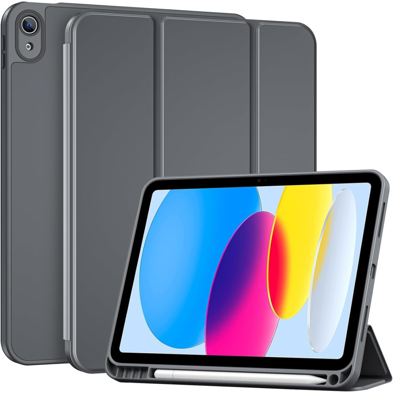 ProCase Coque pour iPad (A16) 11ème Génération 11" 2025 / iPad 10ème Génération 10,9" 2022 - avec Porte-Stylet, Arrière Souple e