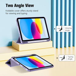 ProCase Coque pour iPad (A16) 11ème Génération 11" 2025 / iPad 10ème Génération 10,9" 2022 - avec Porte-Stylet, Arrière Souple e
