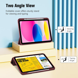 ProCase Coque pour iPad (A16) 11ème Génération 11" 2025 / iPad 10ème Génération 10,9" 2022 - avec Porte-Stylet, Arrière Souple e