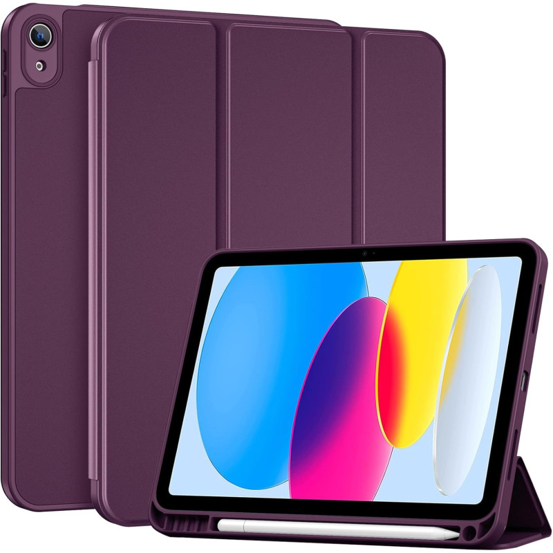 ProCase Coque pour iPad (A16) 11ème Génération 11" 2025 / iPad 10ème Génération 10,9" 2022 - avec Porte-Stylet, Arrière Souple e