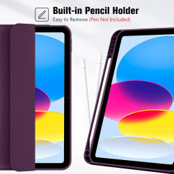ProCase Coque pour iPad (A16) 11ème Génération 11" 2025 / iPad 10ème Génération 10,9" 2022 - avec Porte-Stylet, Arrière Souple e