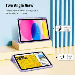 ProCase Coque pour iPad (A16) 11ème Génération 11" 2025 / iPad 10ème Génération 10,9" 2022 - avec Porte-Stylet, Arrière Souple e
