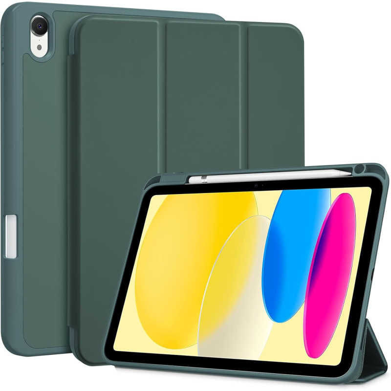 ProCase Coque avec Porte-Stylet pour iPad(A16) 11 Pouces 2025, iPad 10ème Génération 10.9" 2022, Nouvel Étui Amélioré, Housse de