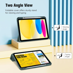 ProCase Coque avec Porte-Stylet pour iPad(A16) 11 Pouces 2025, iPad 10ème Génération 10.9" 2022, Nouvel Étui Amélioré, Housse de