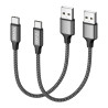 Raviad cable usb c charge rapide 3.1a, [0.5m, lot de 2] câble usb vers usb c court nylon cable chargeur type c pour iphone 17 16
