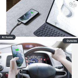 Raviad cable usb c charge rapide 3.1a, [0.5m, lot de 2] câble usb vers usb c court nylon cable chargeur type c pour iphone 17 16