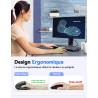 TECKNET Souris Ergonomique sans Fil 2.4G, Silencieuse Verticale Souris avec 4800 DPI Réglable, 6 Boutons, LED, Prévention Syndro