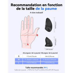 TECKNET Souris Ergonomique sans Fil 2.4G, Silencieuse Verticale Souris avec 4800 DPI Réglable, 6 Boutons, LED, Prévention Syndro