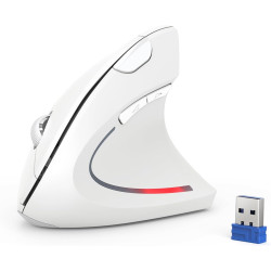 TECKNET Souris Verticale, 4800 DPI Souris sans Fil Ergonomique, Protège Le Bras, Souris sans Fil 6 Boutons pour PC, Ordinateur P