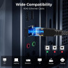 CABNEER Câble Ethernet 2M, RJ45 Cat 8 Câble Réseau 40Gbps 2000MHz Haut Débit Câble, Nylon Tressé Double Blindage LAN Câble Inter
