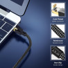 CABNEER Câble Ethernet 15M, RJ45 Cat 8 Câble Réseau 40Gbps 2000MHz Haut Débit Câble, Nylon Tressé Double Blindage LAN Câble Inte