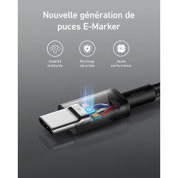 Anker Câble USB C vers USB C, 100W 333 Câble usb c Charge Rapide, pour iPhone 16/15/16 Pro Max/16 Plus/15 Plus MacBook Pro 2024,