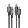 Anker Câble USB C vers USB C, 100W 333 lot de 2 Câble usb c Charge Rapide, pour iPhone 17/17Pro/17Plus/16/ 15ProMax MacBook Pro 