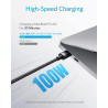 Anker Câble USB C vers USB C, 100W Câble de Charge usb c, 2 pack, pour iPhone 17/16/17 Pro/17 Plus/17 ProMax, MacBook Pro/Air, i