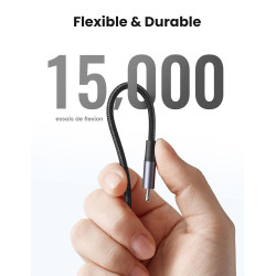 Uvert câble lightning vers usb c mfi certifié nylon tressé chargeur iphone rapide compatible avec iphone 14 plus pro max 13 12 1
