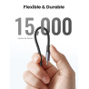 Uvert câble lightning vers usb c mfi certifié nylon tressé chargeur iphone rapide compatible avec iphone 14 plus pro max 13 12 1