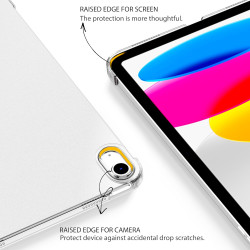 EasyAcc Coque pour iPad A16 11ème 2025 11 Pouces/iPad 10ème Génération 10,9 Pouces 2022, Ultra Fin Étui de Protection Translucid