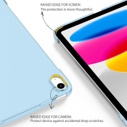EasyAcc Coque pour iPad A16 11ème 2025 11 Pouces/iPad 10ème Génération 10,9 Pouces 2022, Ultra Fin Étui de Protection Translucid