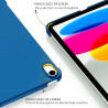 EasyAcc Coque pour iPad 10ème Génération 10,9 Pouces 2022(A2696/A2757/A2777), Ultra Fin Étui de Protection Translucide Mat avec 