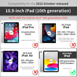EasyAcc Coque pour iPad A16 11ème 2025 11 Pouces/iPad 10ème Génération 10,9 Pouces 2022, Ultra Fin Étui de Protection Translucid