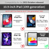 EasyAcc Coque pour iPad A16 11ème 2025 11 Pouces/iPad 10ème Génération 10,9 Pouces 2022, Ultra Fin Étui de Protection Translucid