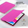 EasyAcc Coque pour iPad A16 11ème 2025 11 Pouces/iPad 10ème Génération 10,9 Pouces 2022, Ultra Fin Étui de Protection Translucid