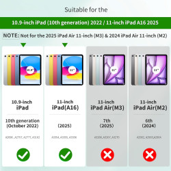 EasyAcc Coque pour iPad A16 11ème 2025 11 Pouces/iPad 10ème Génération 10,9 Pouces 2022, Ultra Fin Étui de Protection Translucid