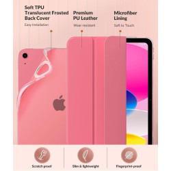 MoKo Coque pour iPad (A16) 11e Génération 11Pouces 2025, iPad 10e Gén 10,9" 2022, Étui avec Coque Arrière TPU Souple à Rabat, Su
