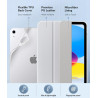 MoKo Coque pour iPad (A16) 11e Génération 11Pouces 2025, iPad 10e Gén 10,9" 2022, Étui avec Coque Arrière en TPU Souple à Rabat 
