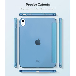 MoKo Coque pour iPad (A16) 11e Gén 11" 2025, iPad 10e Gén 10,9" 2022, Étui avec Coque Arrière en TPU Souple à Rabat avec Support