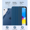 MoKo Coque pour iPad (A16) 11e Gén 11" 2025, iPad 10e Gén 10,9" 2022, Étui avec Coque Arrière en TPU Souple à Rabat avec Support