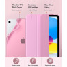 MoKo Coque pour iPad (A16) 11e Gén 11" 2025, iPad 10e Gén 10,9" 2022, Étui avec Coque Arrière en TPU Souple à Rabat avec Support