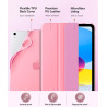 MoKo Coque pour iPad (A16) 11e Gén 11Pouces 2025, iPad 10e Gén 10,9" 2022,Étui avec Coque Arrière en TPU Souple à Rabat avec Sup