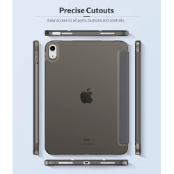 MoKo Coque pour iPad (A16) 11e Gén 11" 2025, iPad 10e Gén 10,9" 2022, Étui avec Coque Arrière en TPU Souple à Rabat avec Support