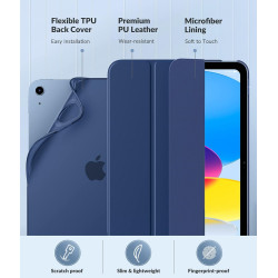 MoKo Coque pour iPad (A16) 11e Génération 11Pouces 2025, iPad 10e Gén 10,9" 2022, Étui avec Coque Arrière en TPU Souple à Rabat 